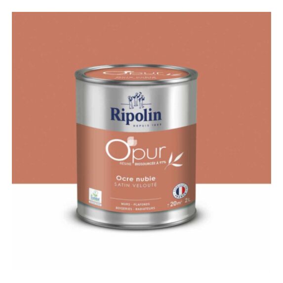 Peinture o'pur 2 l ocre nubie satin