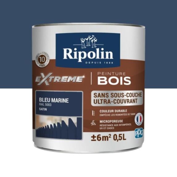 Peinture Protection eXtreme bois 0,5L bleu marine