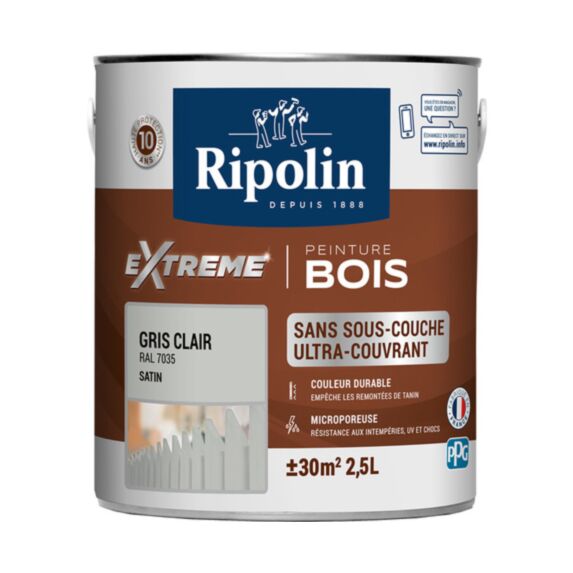 Peinture Protection eXtreme bois 2,5L gris clair