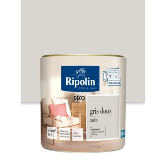 Peinture Esprit Déco multisupport 0,5L gris doux