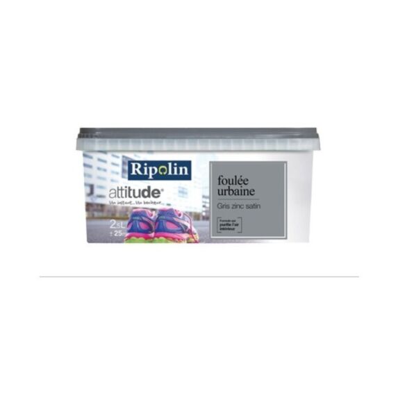 Peinture Murale Toutes Pièces Satin Blanc 2,5L - RIPOLIN