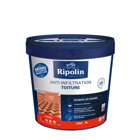 Anti-infiltrations toiture terre cuite 4 L - RIPOLIN