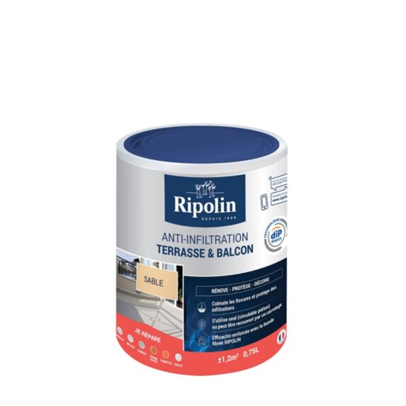 Anti-infiltrations terrasses & balcons sable 0,75 L - RIPOLIN