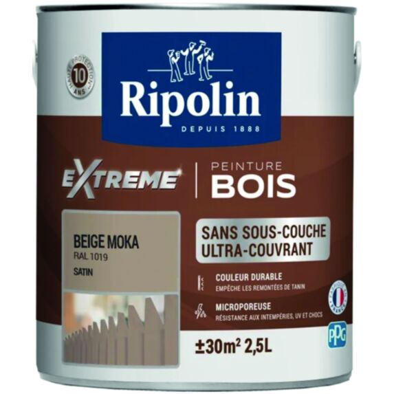 Peinture bois extrême 2,5 l beige moka satin