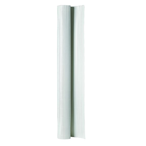 Canisse double face PVC Plastic'Ovale occultant 95% 1x3m Blanc - SICATEC
