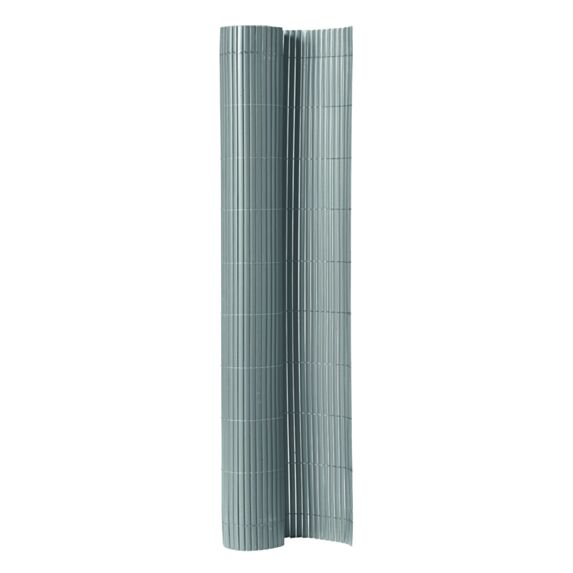 Canisse double face PVC Plastic'Ovale occultant 95% 1x3m Gris métal - SICATEC
