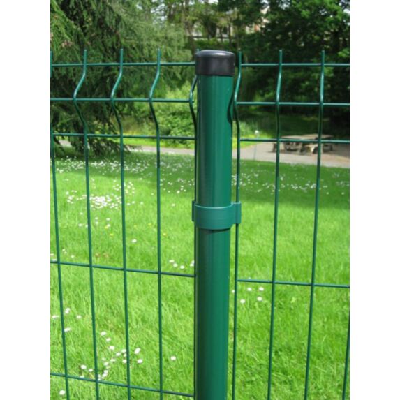 Poteau Univers pour Panneau Grillagé Arista Ø48 1,40m Vert - DIRICKX