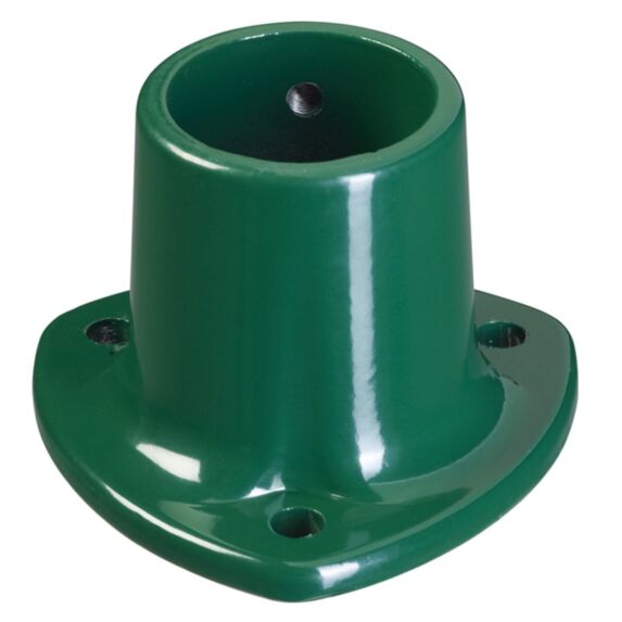 Platine Univers pour poteau grillage Ø48 vert 6005 - DIRICKX