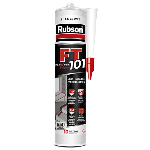 Mastic FT101 Joint Fissure Colle 280 mL blanc - RUBSON