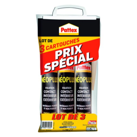 Set de 3 cartouches Néoplus 345 g - PATTEX