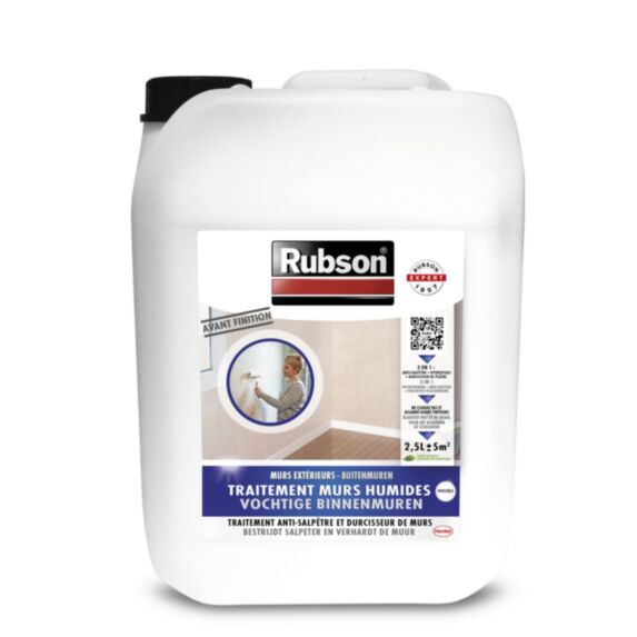 RUBSON Murs Intérieurs Traitement Murs Humides Incolore Bidon 2.5l