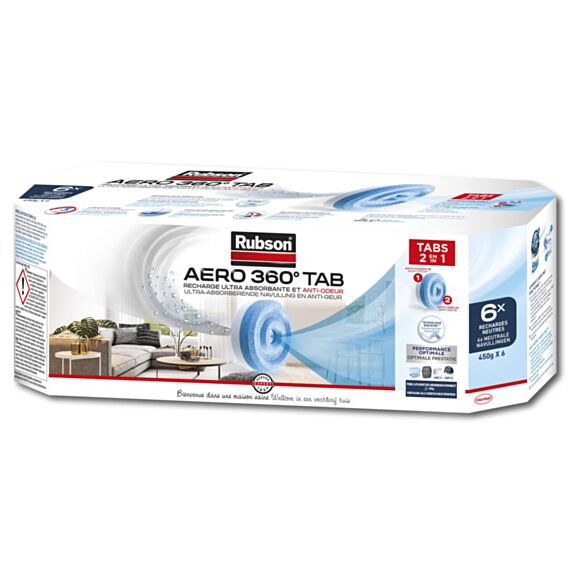 6 recharges absorbeur d'humidité Aero 360° - RUBSON