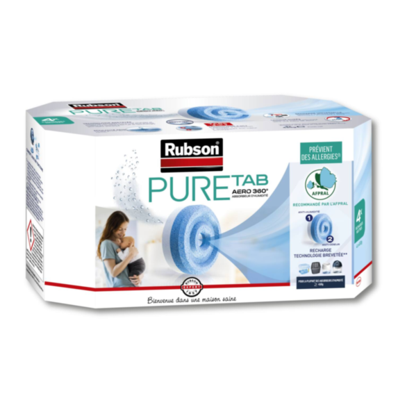 4 Recharges Absorbeur d'Humidité Aero 360° Pure - RUBSON