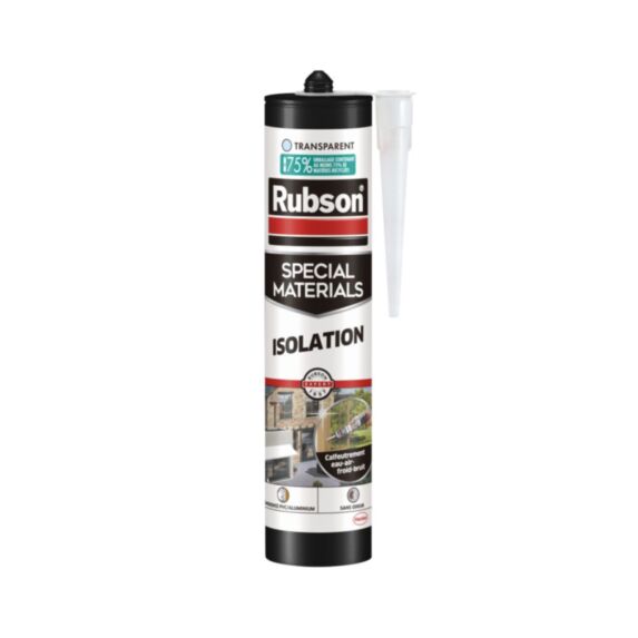 Mastic Transparent Isolation Portes&Fenêtres 280ml - RUBSON