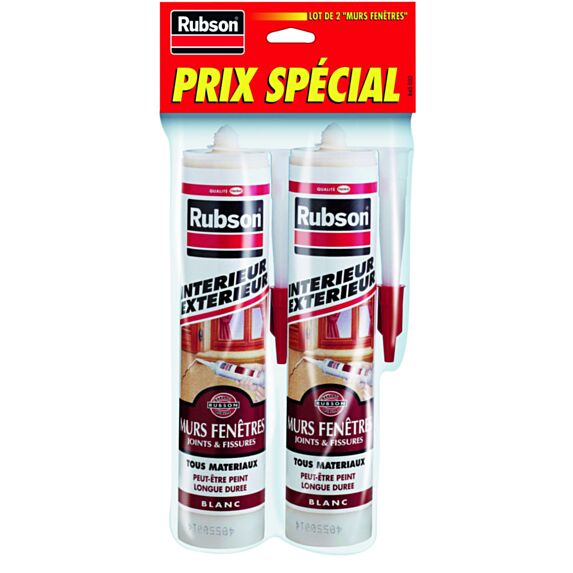 2 mastics Perfect Home Murs & Fenêtres blanc 280 mL - RUBSON