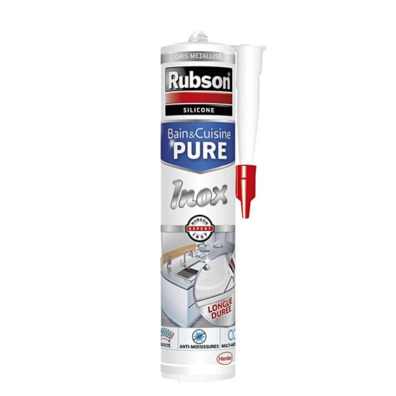 Mastic sanitaire Bain & Cuisine alu inox 280 mL - RUBSON