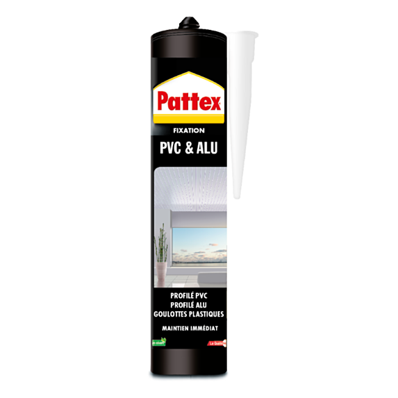 Mastic Fixation Rationnelle PVC Alu 450 g - PATTEX