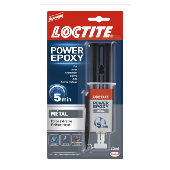Colle Epoxy Métal 5 min Seringue 25ml - LOCTITE