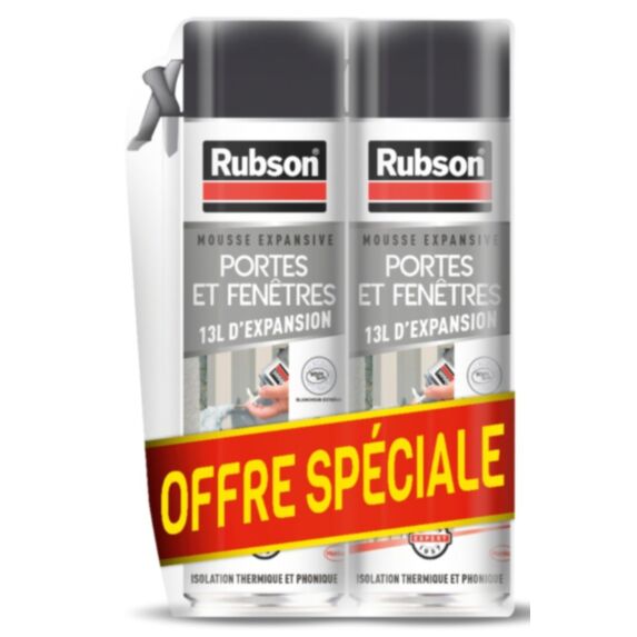Lot 2 mousses expansives portes et fenêtres 500 ml - RUBSON