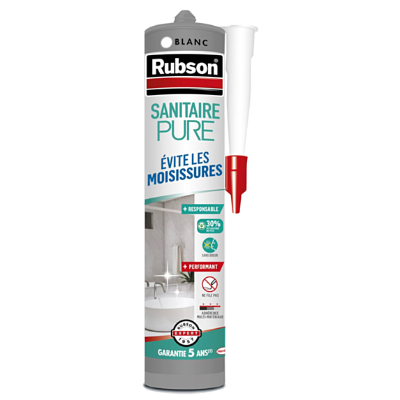 Mastic Pure Sanitaire 280 mL blanc - RUBSON
