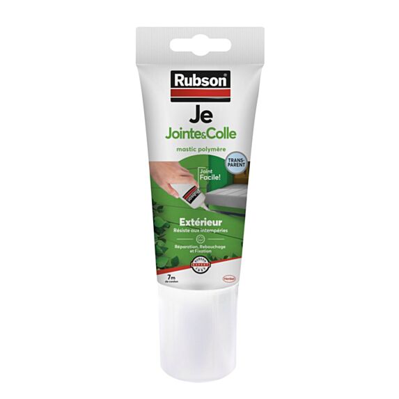 Mastic Polymère Jointe&Colle 150ml Transparent - RUBSON