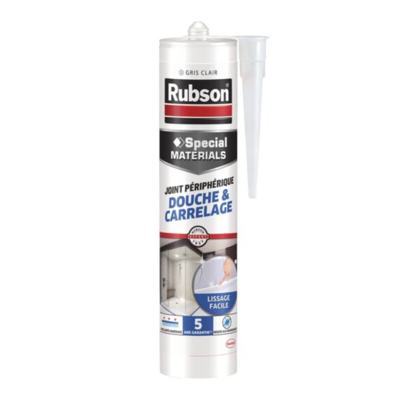 Joint Périphérique Douche & Carrelage Gris 300ml - RUBSON