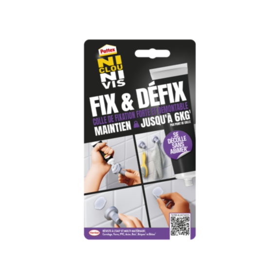 Colle Fixation Ni Clou Ni Vis Fix & Défix 44gr - PATTEX