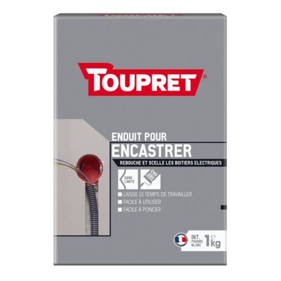 Enduit Encastrer poudre 1 kg blanc - TOUPRET