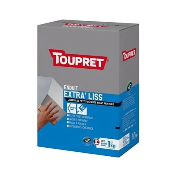 Enduit Extra' Liss poudre 1 kg blanc - TOUPRET