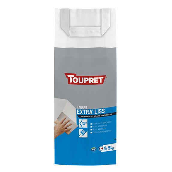 Enduit de lissage intérieur Extra' Liss poudre 5 kg blanc - TOUPRET