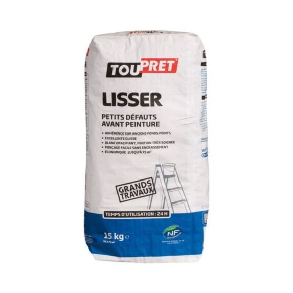 Enduit de lissage poudre 15kg - TOUPRET