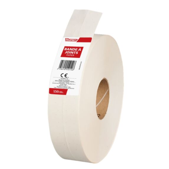 Bandes à Joints Papier Blanc 5cmx153m - TOUPRET