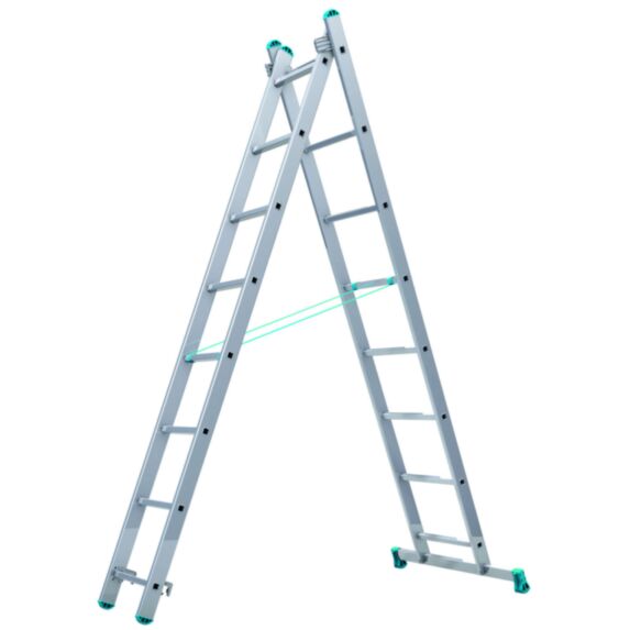 Echelle transformable Alu 2x8 Haut.Travail 2,27-3,67m - BRICO