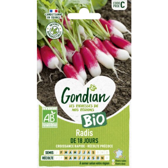 Radis de 18 Jours Bio - GONDIAN