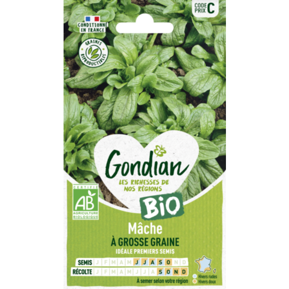 Mâche à Grosse Graine Bio - GONDIAN