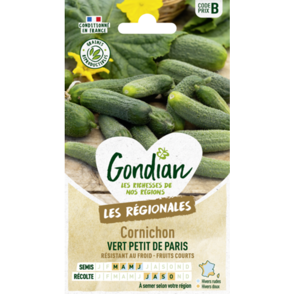 Cornichon Vert Petit de Paris - GONDIAN