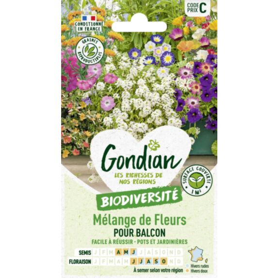 Mélange de fleurs Fleurs Annuelles pour Balcons - GONDIAN
