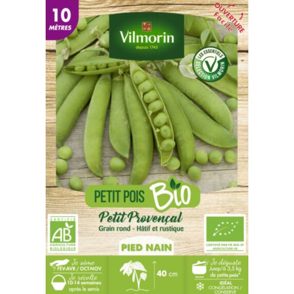 Pois Petit Provençal Bio 10M - VILMORIN