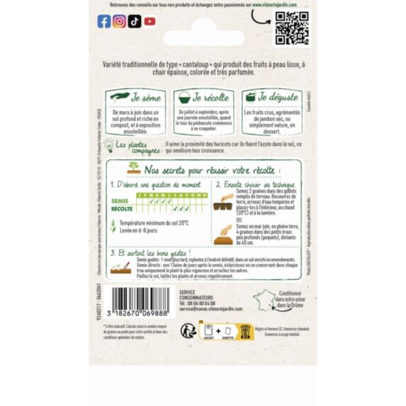 Graines Melon Charentais - VILMORIN