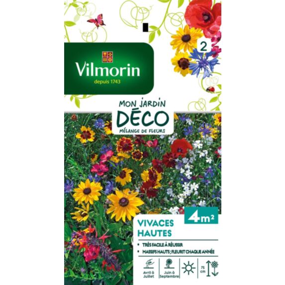 Graines Mélange de Fleurs Vivaces Hautes 4m² - VILMORIN