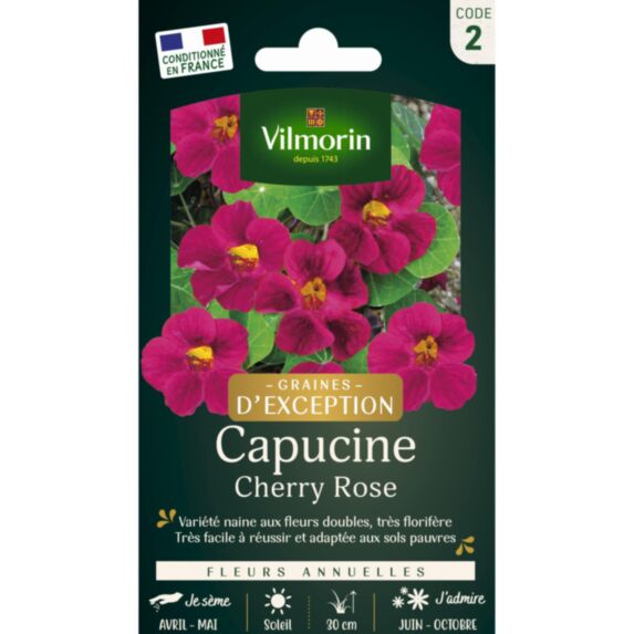 Graines Capucine Cherry Rose - VILMORIN