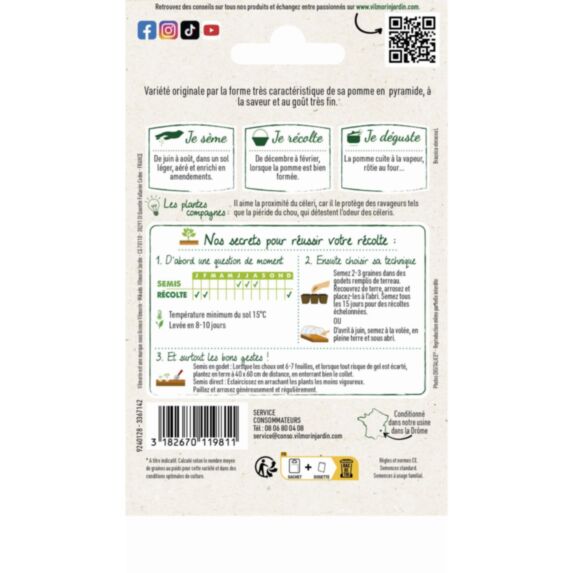 Graines Chou Brocoli Romanesco Précoce - VILMORIN