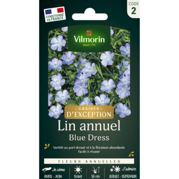 Graines Lin Annuel Blue Dress - VILMORIN
