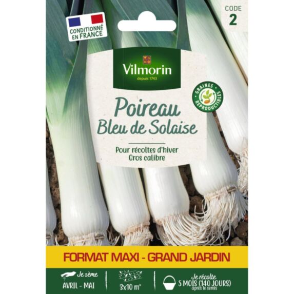 Graines Poireau Bleu de Solaise Grand Format - VILMORIN