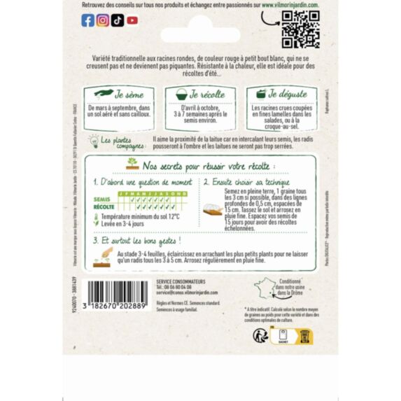 Graines Radis National 2 Grand Format - VILMORIN
