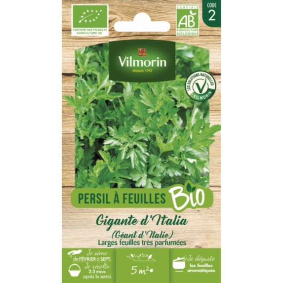 Graines Persil Géant d'Italie Bio - VILMORIN