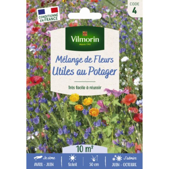 Mélange fleurs utiles au potager