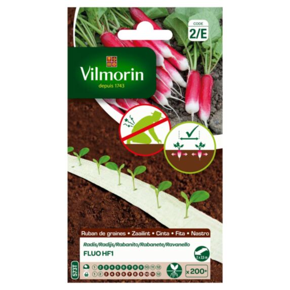 Graines Ruban de Graines Radis Fluo HF1 5m - VILMORIN