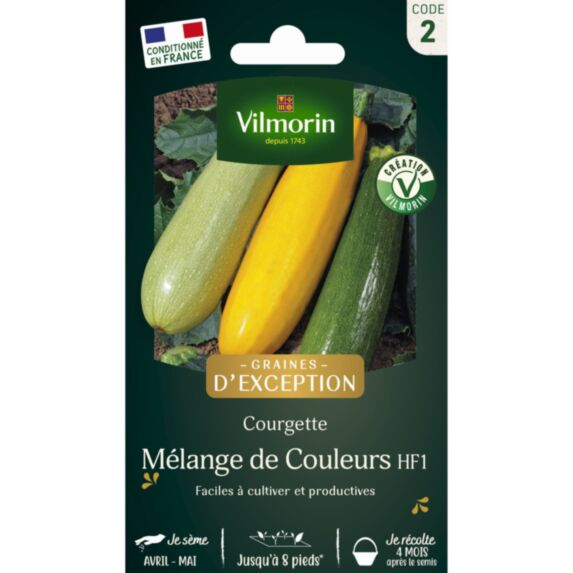 Graines Courgette Mélange de Couleurs - VILMORIN