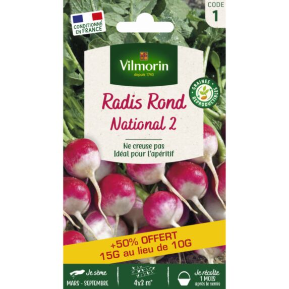 Radis National 2 + 50% Gratuit - VILMORIN